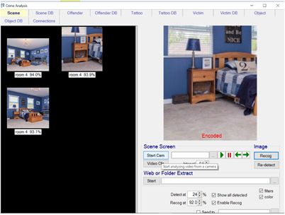 An Image (on the Right) Being Matched Against a Database of Full and Cropped Images in Different Formats. Matches are on the Left